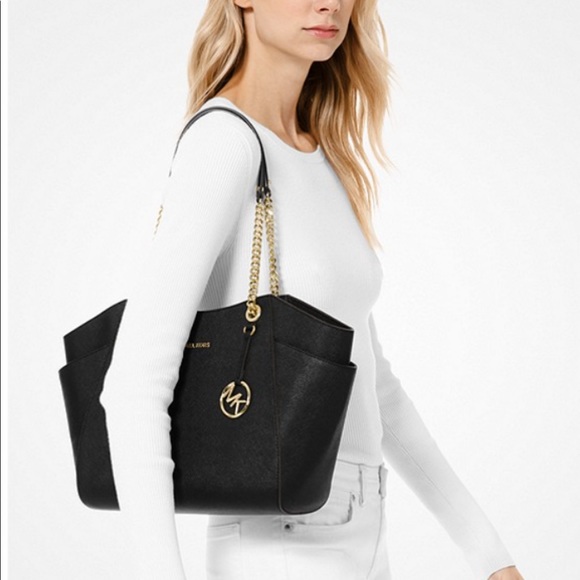 NWT Michael Kors Black Large shoulder tote bag - Picture 4 of 12